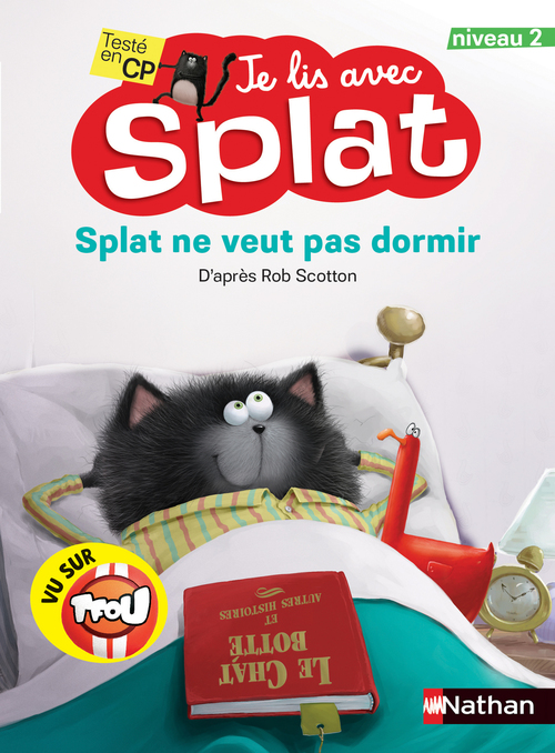 ebook cover of Splat ne veut pas dormir - Je lis avec Splat Niveau 2, by Collectif