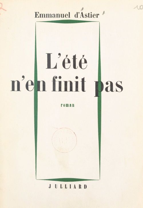 ebook cover of L'été n'en finit pas, by Emmanuel D'Astier