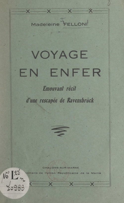 Couverture ebook de Voyage en enfer, de Madeleine Felloni