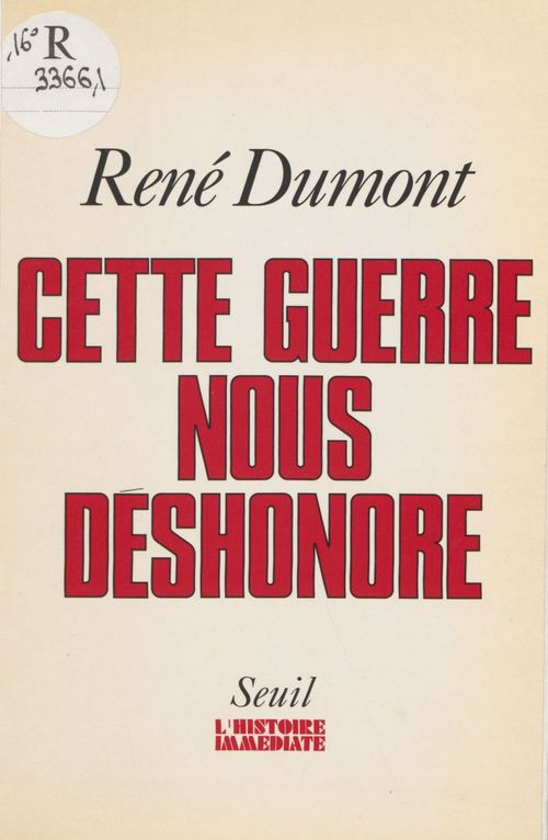 Couverture ebook de Cette guerre nous déshonore, de Dumont, Paquet