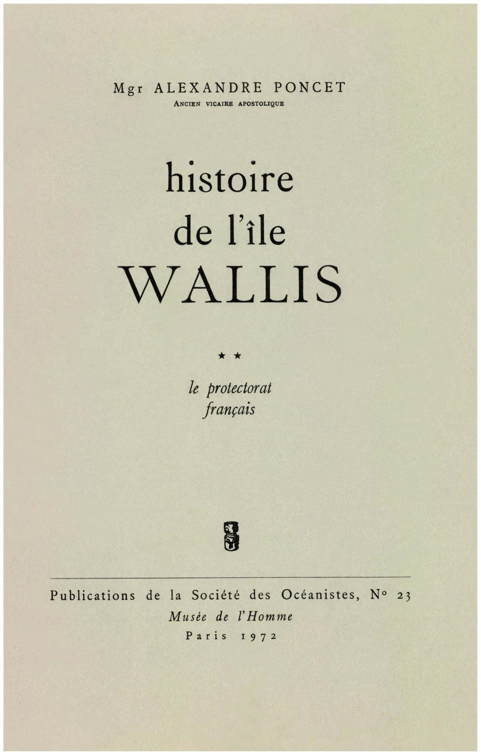 ebook cover of Histoire de l´île Wallis. Tome 2, by Alexandre Poncet