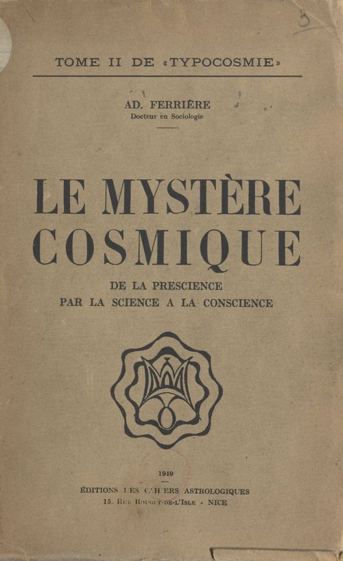 Couverture ebook de Typocosmie (2), de Adolphe Ferriere