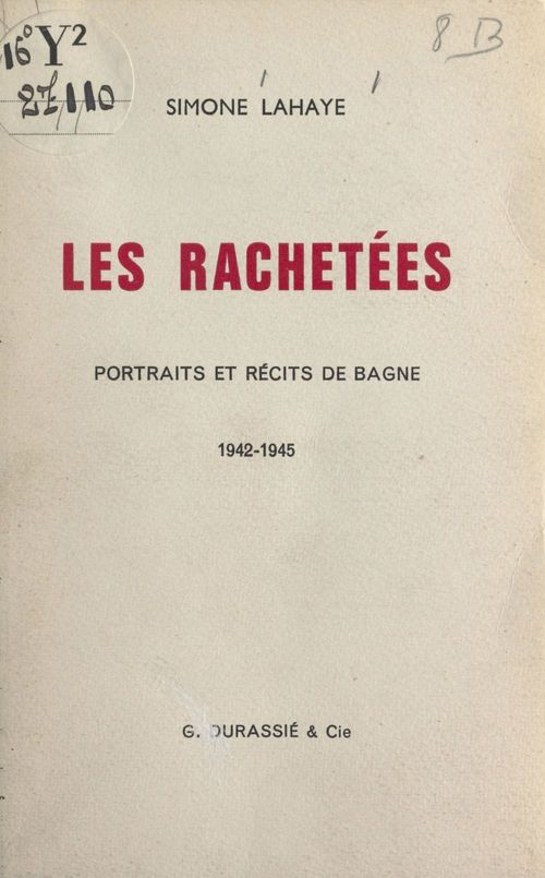 ebook cover of Les rachetées, by Simone Lahaye