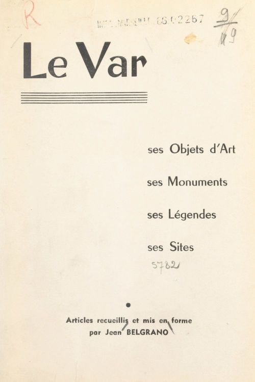 ebook cover of Le Var, by Jean Belgrano