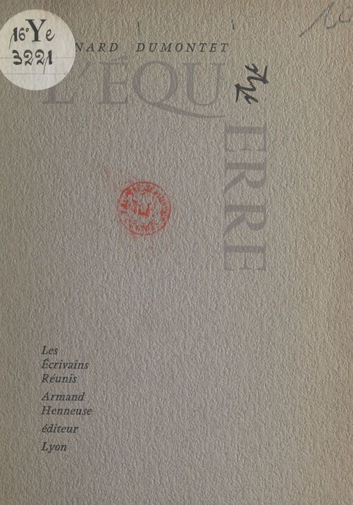 ebook cover of L'équerre, by Bernard Dumontet