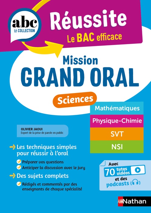 Couverture ebook de Mission Grand Oral Sciences, de Olivier Jaoui