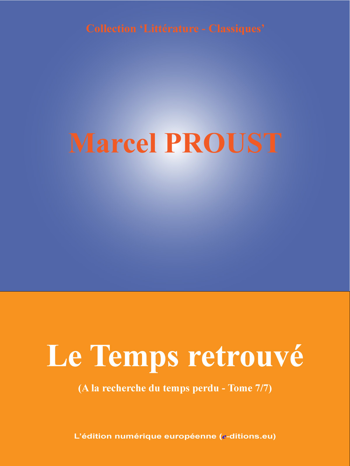 Couverture ebook de Le Temps retrouvé, de Marcel Proust