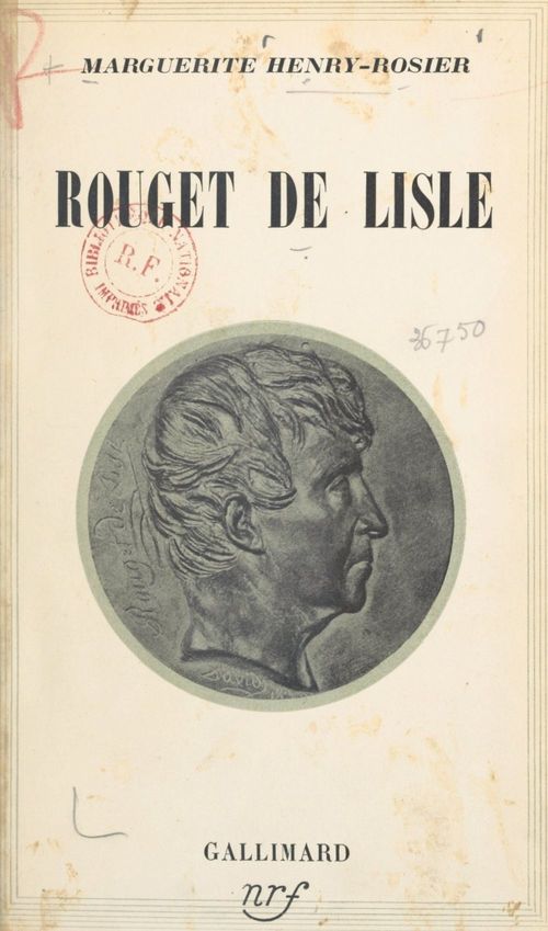 ebook cover of Rouget de Lisle, by Marguerite Henry-Rosier