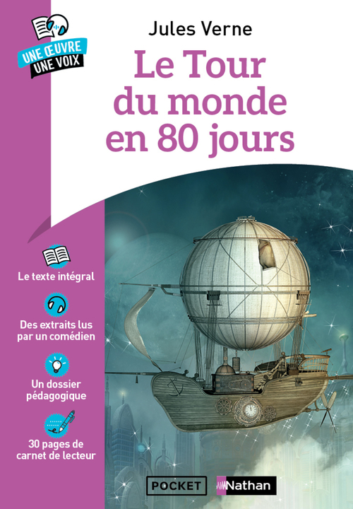 Couverture ebook de Le Tour du monde en 80 jours, de Jules Verne