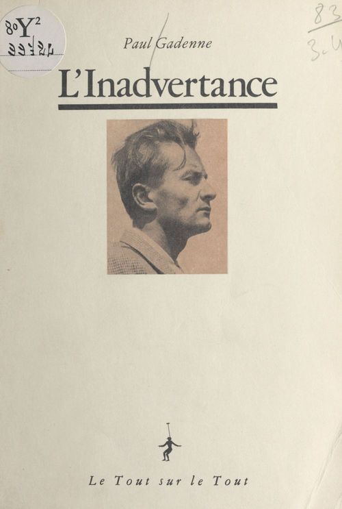 ebook cover of L'inadvertance, by Paul Gadenne