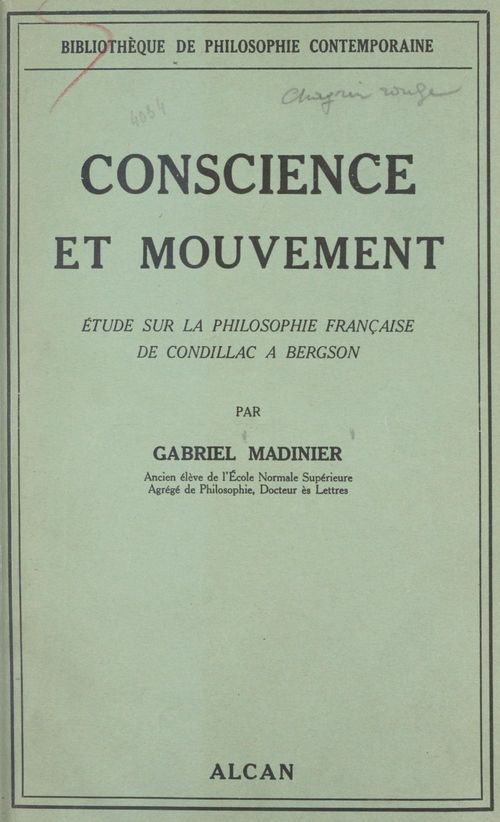 ebook cover of Conscience et mouvement, by Gabriel Madinier