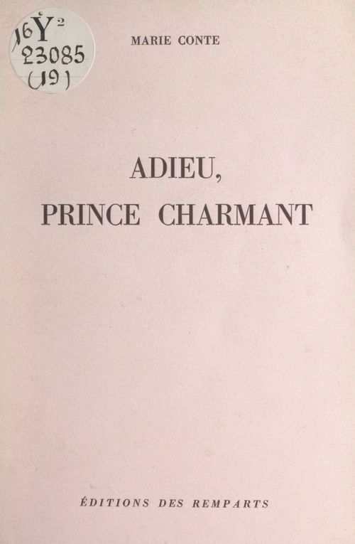 Couverture ebook de Adieu, prince charmant, de Marie Conte
