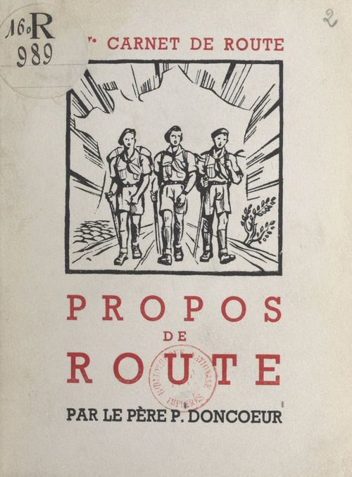 Couverture ebook de 15e carnet de route, propos de route, de Paul Doncoeur
