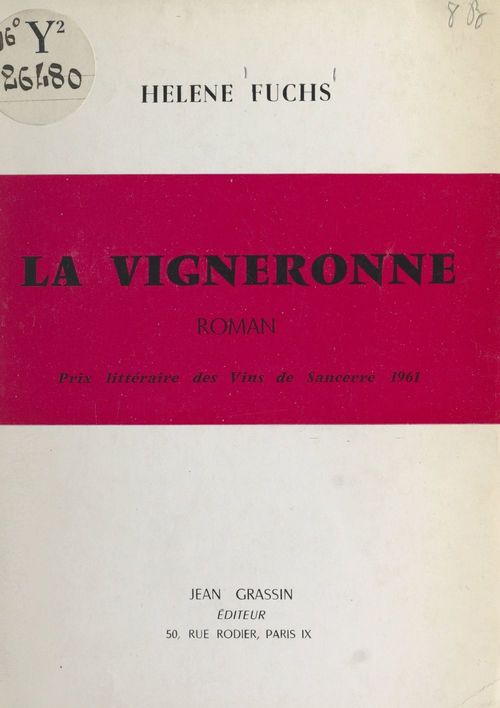 Couverture ebook de La vigneronne, de Helene Fuchs