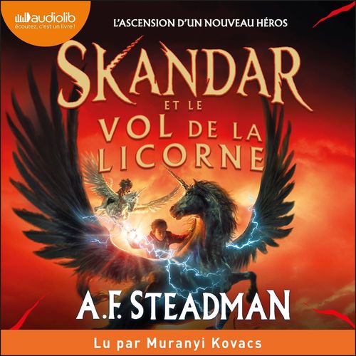 audiobook cover of Skandar et le vol de la licorne, by A.F. Steadman