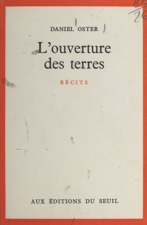 Couverture ebook de L'ouverture des terres, de Daniel Oster