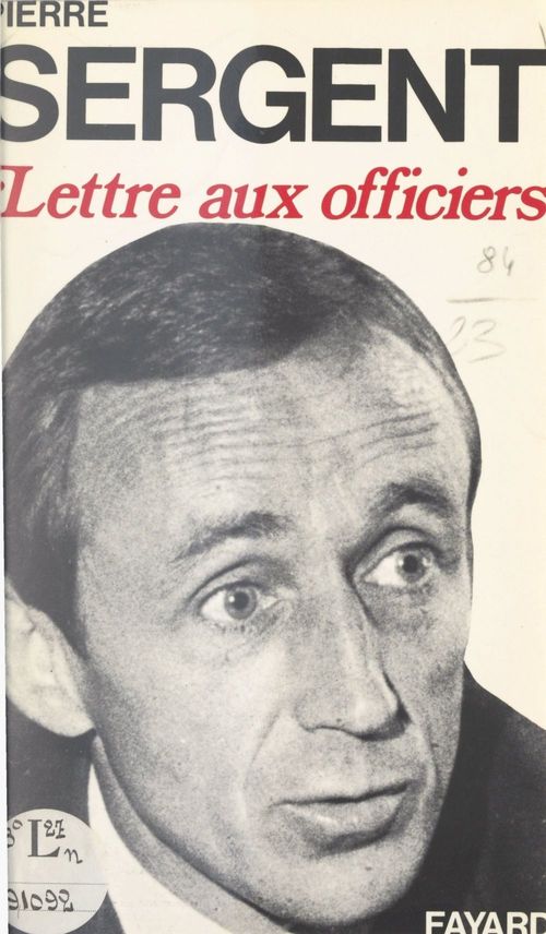 Couverture ebook de Lettre aux officiers, de Pierre Sergent
