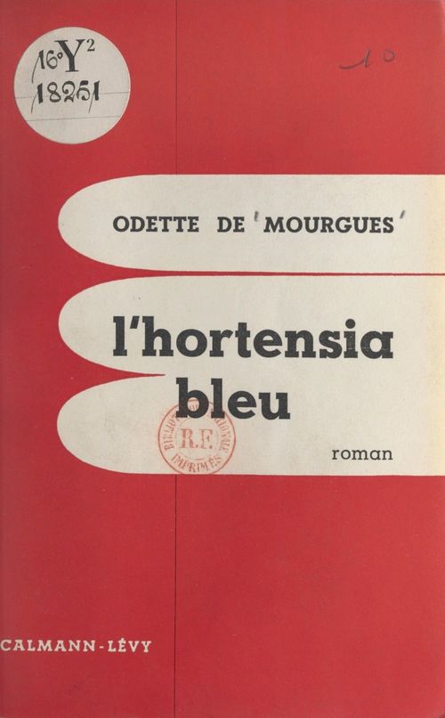 ebook cover of L'hortensia bleu, by Odette De Mourgues