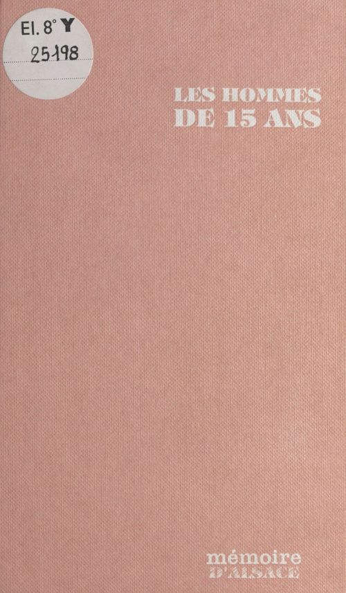 ebook cover of Les Hommes de 15 ans, by Andre Weber