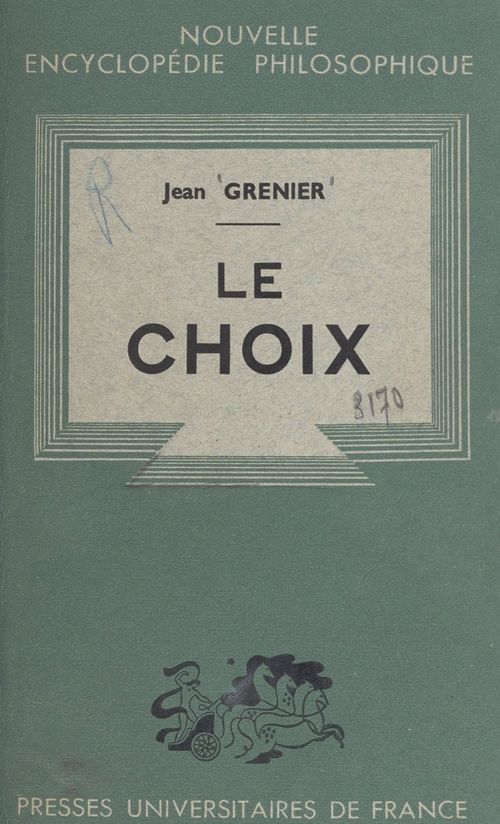 Couverture ebook de Le choix, de Jean Grenier