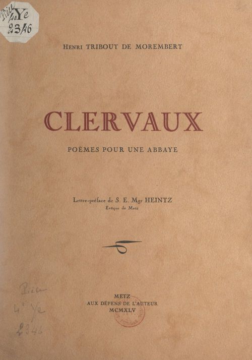 Couverture ebook de Clervaux, de Henri Tribout De Morembert