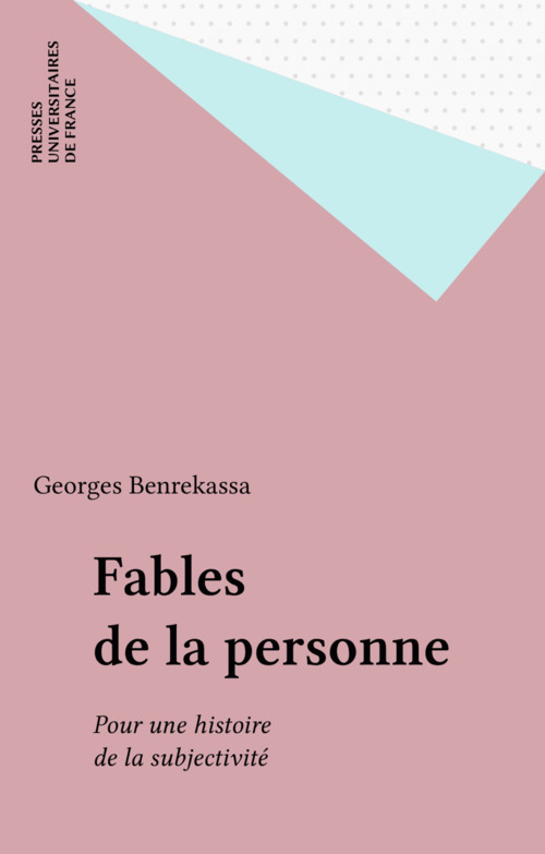 Couverture ebook de Fables de la personne, de Georges Benrekassa