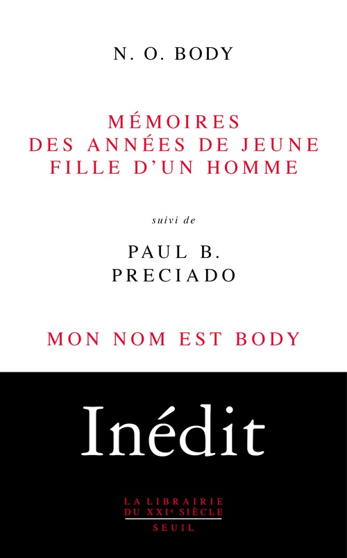 Couverture ebook de Mémoires des années de jeune fille d'un homme, de N. O. Body, Paul B. Preciado