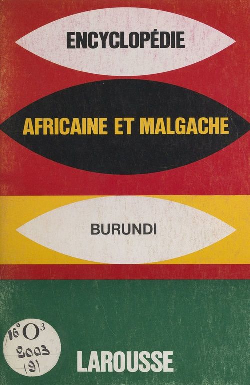 Couverture ebook de Encyclopédie africaine et malgache : Royaume du Burundi, de Collectif