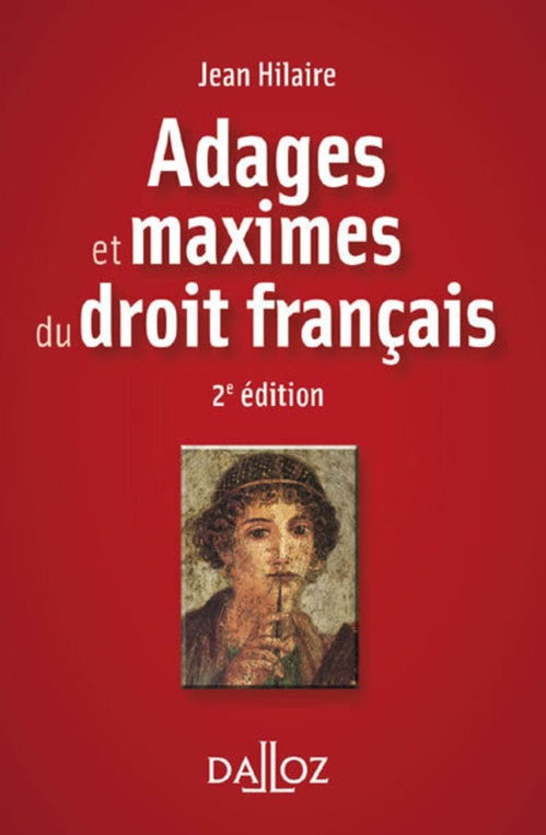ebook cover of Adages et maximes du droit français. 2e éd., by Jean Hilaire