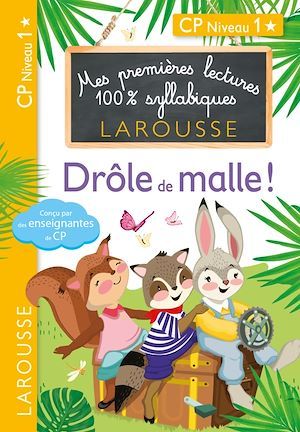 ebook cover of Premières lectures Larousse 100 % syllabiques - Drôle de malle !, by Giulia Levallois, Hélène Heffner, Cécilia Stenmark