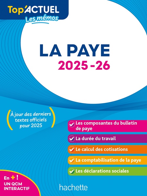 Couverture ebook de Top'Actuel La paye  2025-2026, de Sabine Lestrade