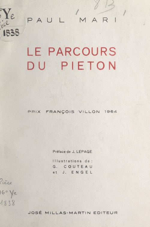 Couverture ebook de Le parcours du piéton, de Paul Mari