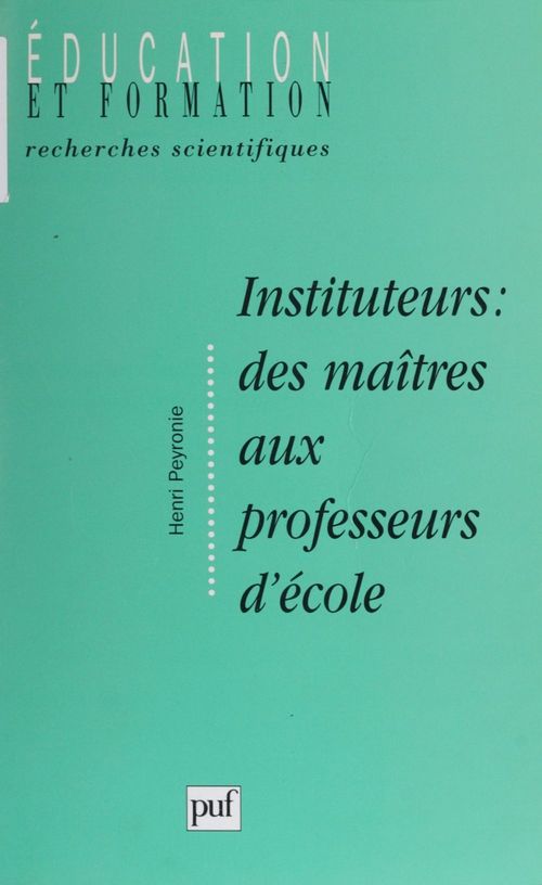 Couverture ebook de Instituteur, de Henri Peyronie
