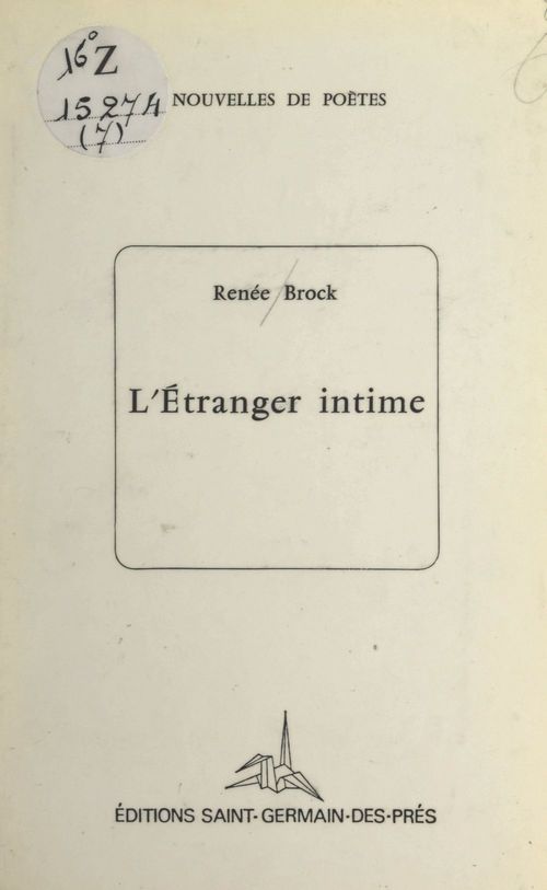 Couverture ebook de L'étranger intime, de Renee Brock
