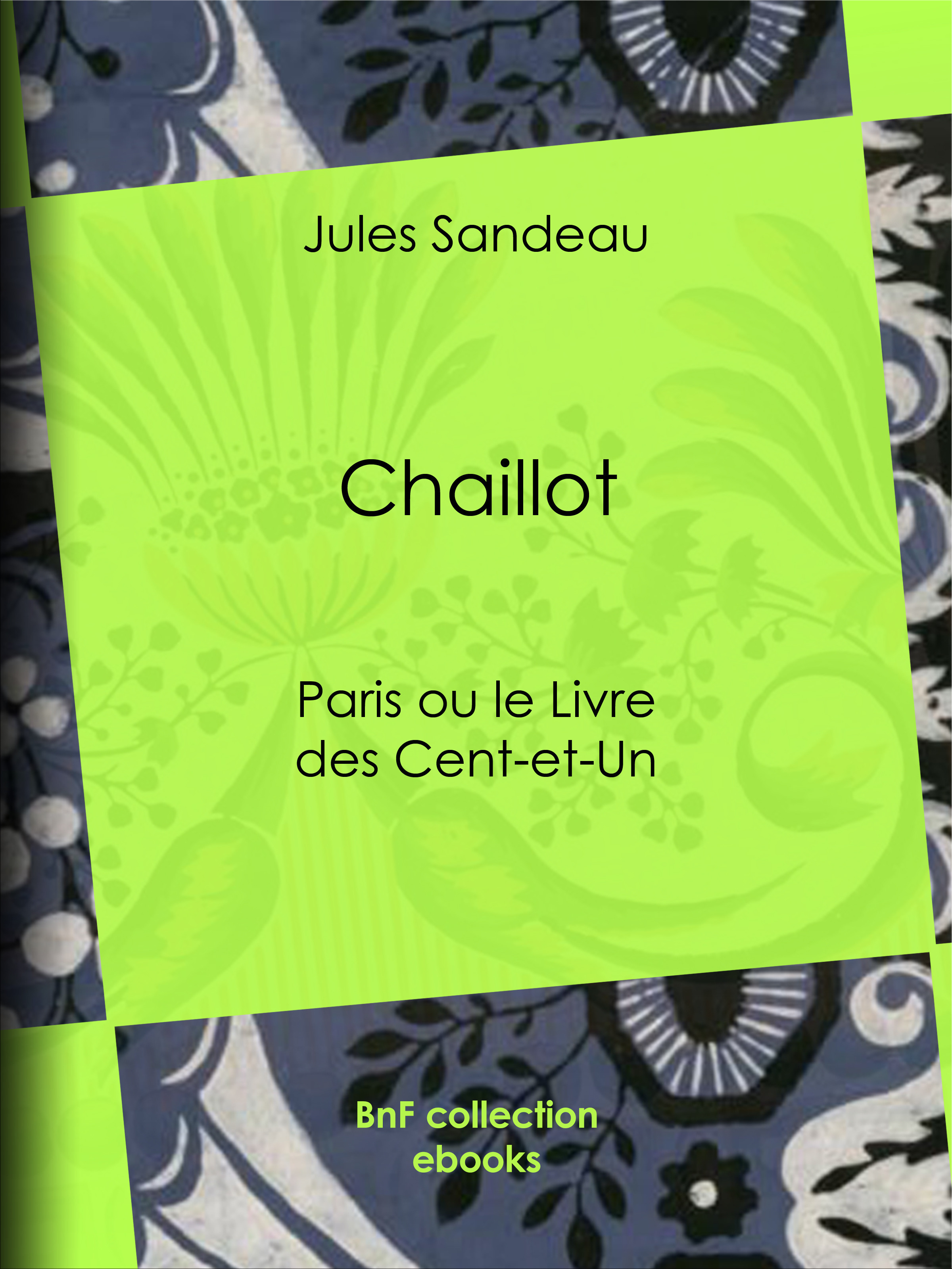 ebook cover of Chaillot, by Jules Sandeau