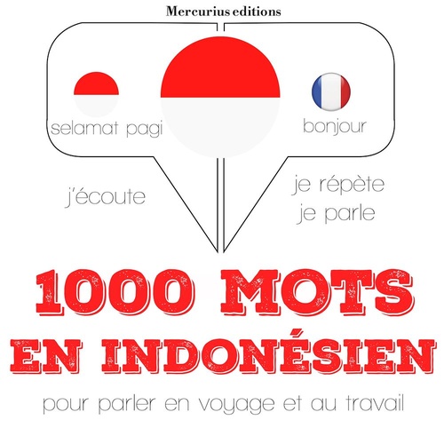 Couverture audiobook de 1000 mots essentiels en indonésien, de JM Gardner