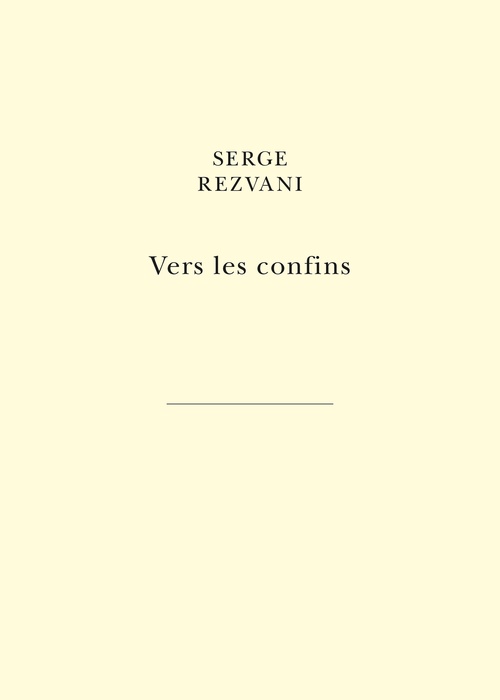 ebook cover of Vers les confins, by Serge Rezvani