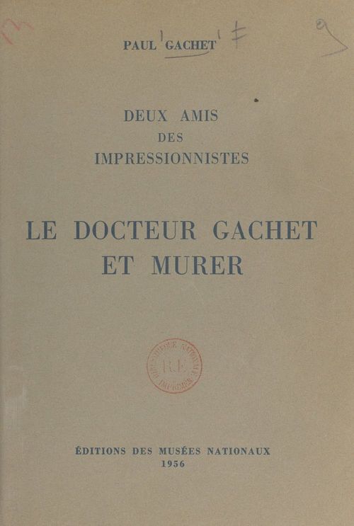 Couverture ebook de Deux amis des impressionnistes, de Paul Gachet