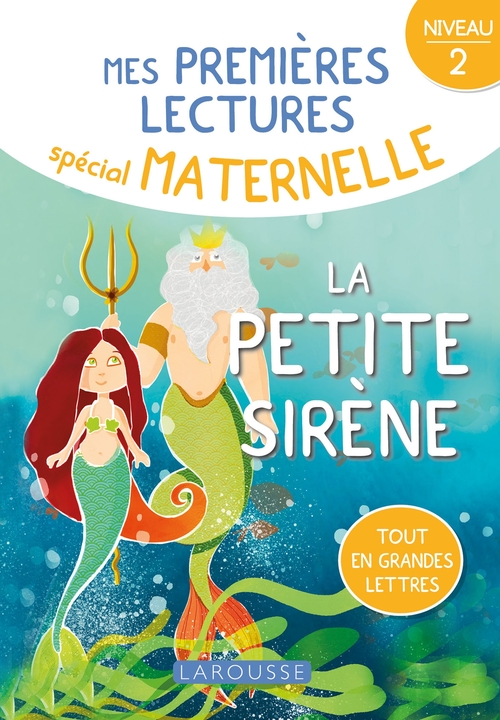 Couverture ebook de 1ERES LECTURES MATERNELLE la petite sirène, niveau 2, de Collectif
