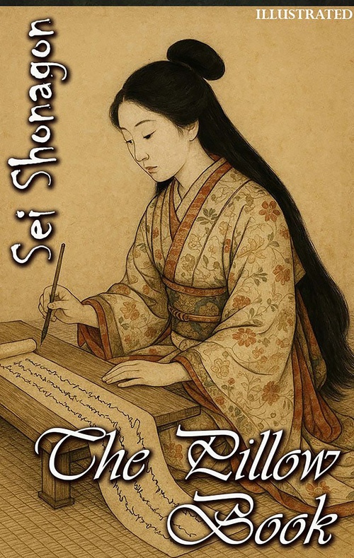 ebook cover of The Pillow-Book. Illustrated, by Sei Shonagon