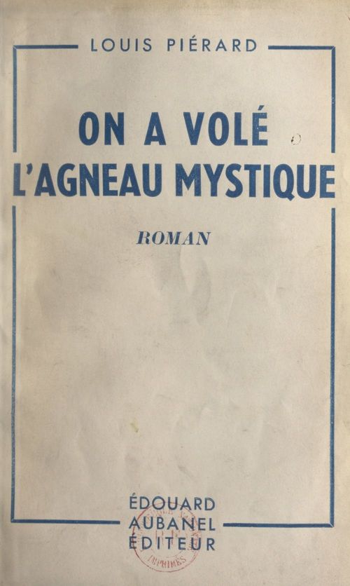 Couverture ebook de On a volé l'agneau mystique, de Louis Pierard