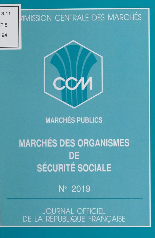 ebook cover of Marchés des organismes de sécurité sociale, by Collectif