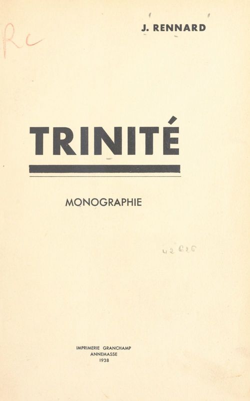 Couverture ebook de Trinité, de Joseph Rennard