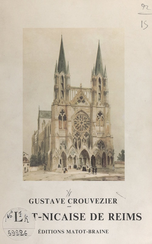 Couverture ebook de Saint-Nicaise de Reims, de Gustave Crouvezier