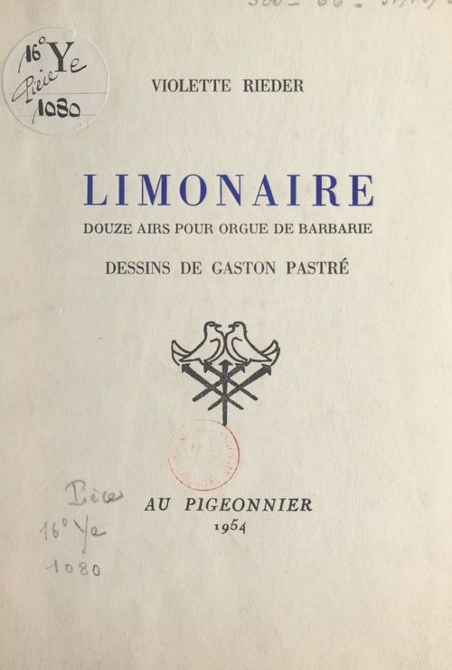 ebook cover of Limonaire, douze ans pour orgue de barbarie, by Violette Rieder