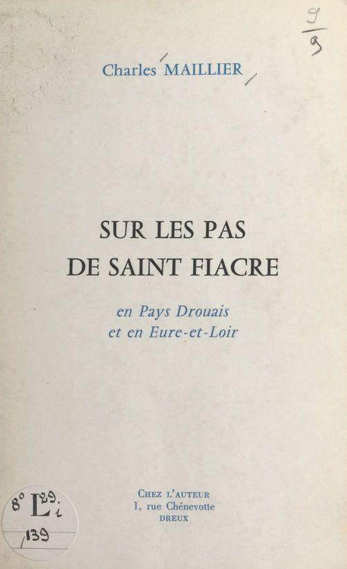 ebook cover of Sur les pas de Saint Fiacre, by Charles Maillier