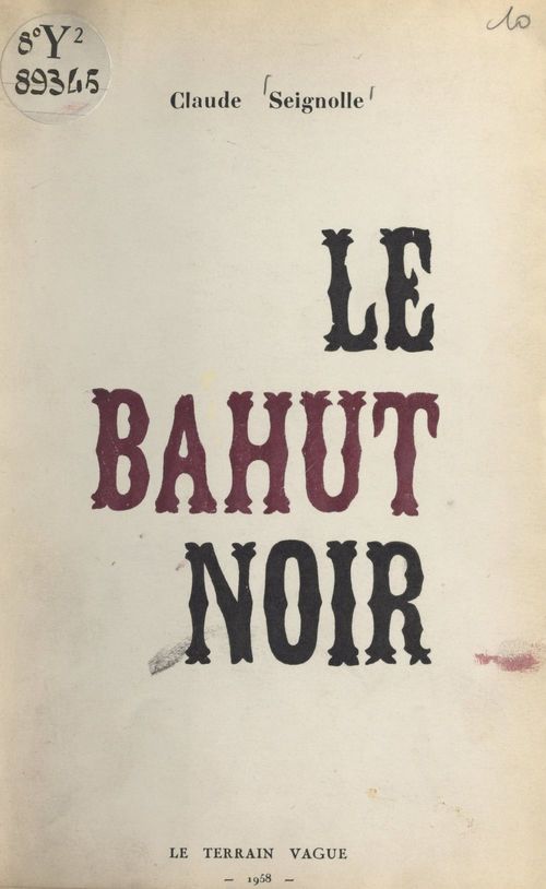 ebook cover of Le bahut noir, by Claude Seignolle