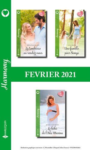 ebook cover of Pack mensuel Harmony : 3 romans (Février 2021), by Brenda Harlen, Jessica Gilmore, Nina Singh