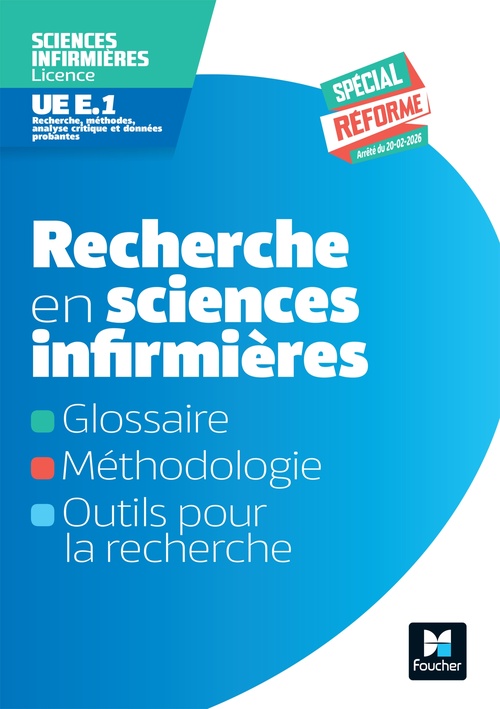 Couverture ebook de UE E1 - Recherche en sciences infirmières : définitions, outils et méthodologie - DEI, de Sébastien Couarraze, Fanny Dovillez, Corinne Gruelles, Badia Jabrane, Camille Joannès, Sébastien Goutte, Caroline Jacqua