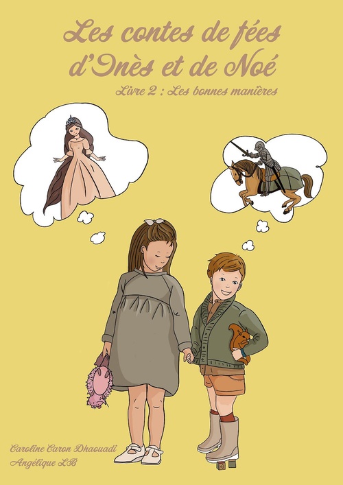 Couverture ebook de Les contes de fée d'Inès et de Noé, de Caroline Dhaouadi, Angelique lb
